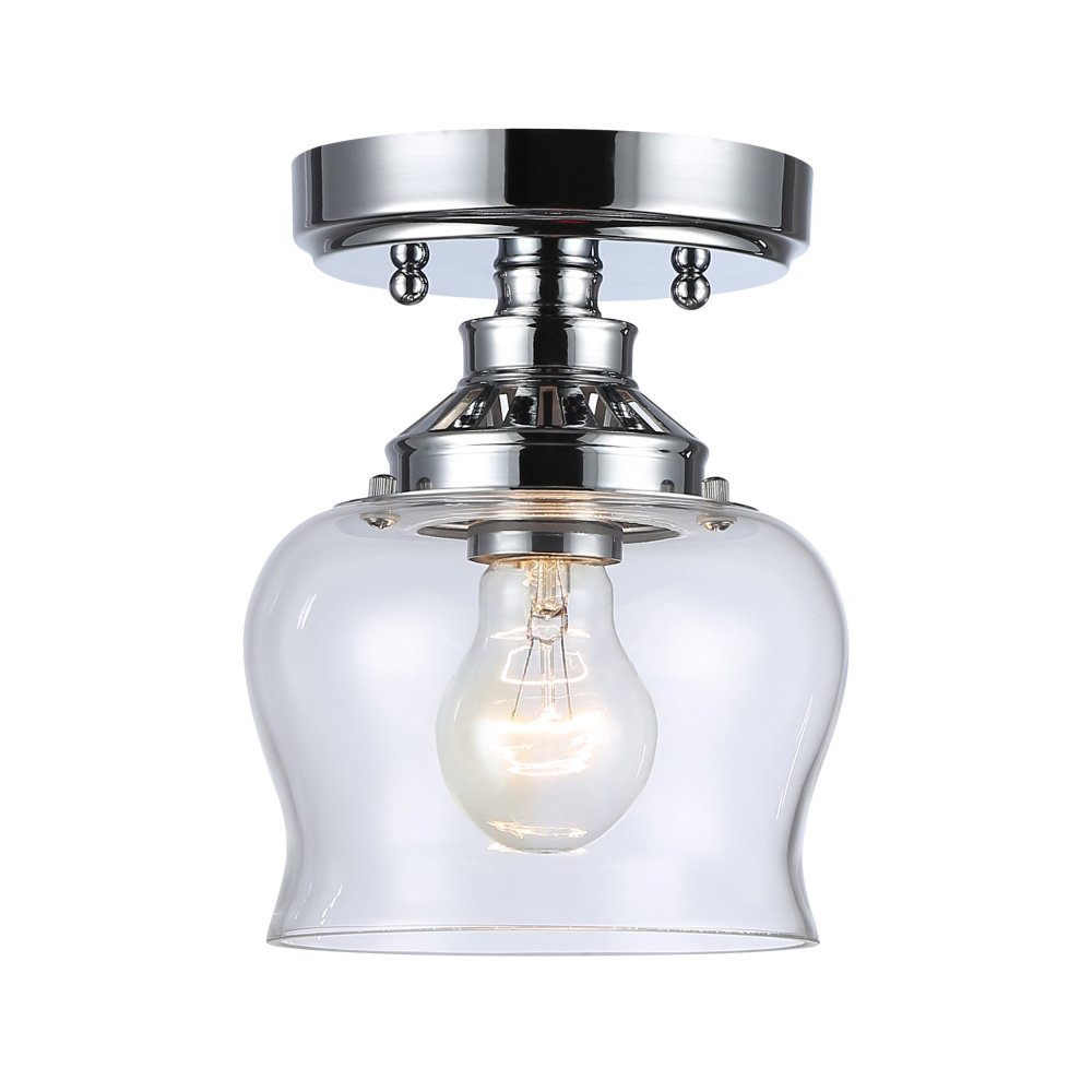 Wry Lighting Daphne 1-light Semi-Flush Mount in Chrome